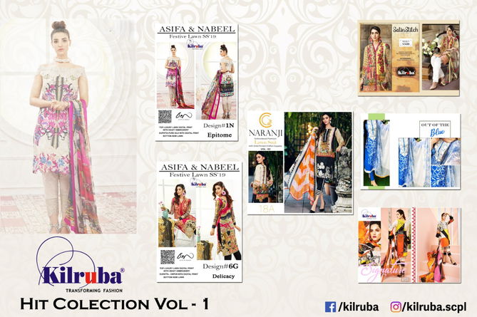 Kilruba Hit Collection 1 Lawn Digital Printed Pakistani Suits